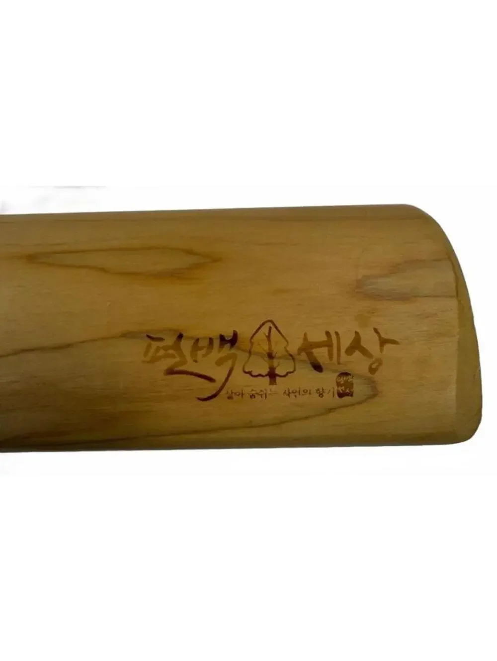 Korean Cypress World Hinoki Wood Neck Pillow Cervical Massage Bolster 12 in Firm